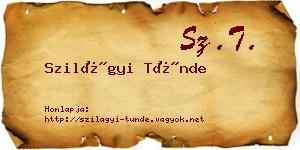 Szilágyi Tünde névjegykártya